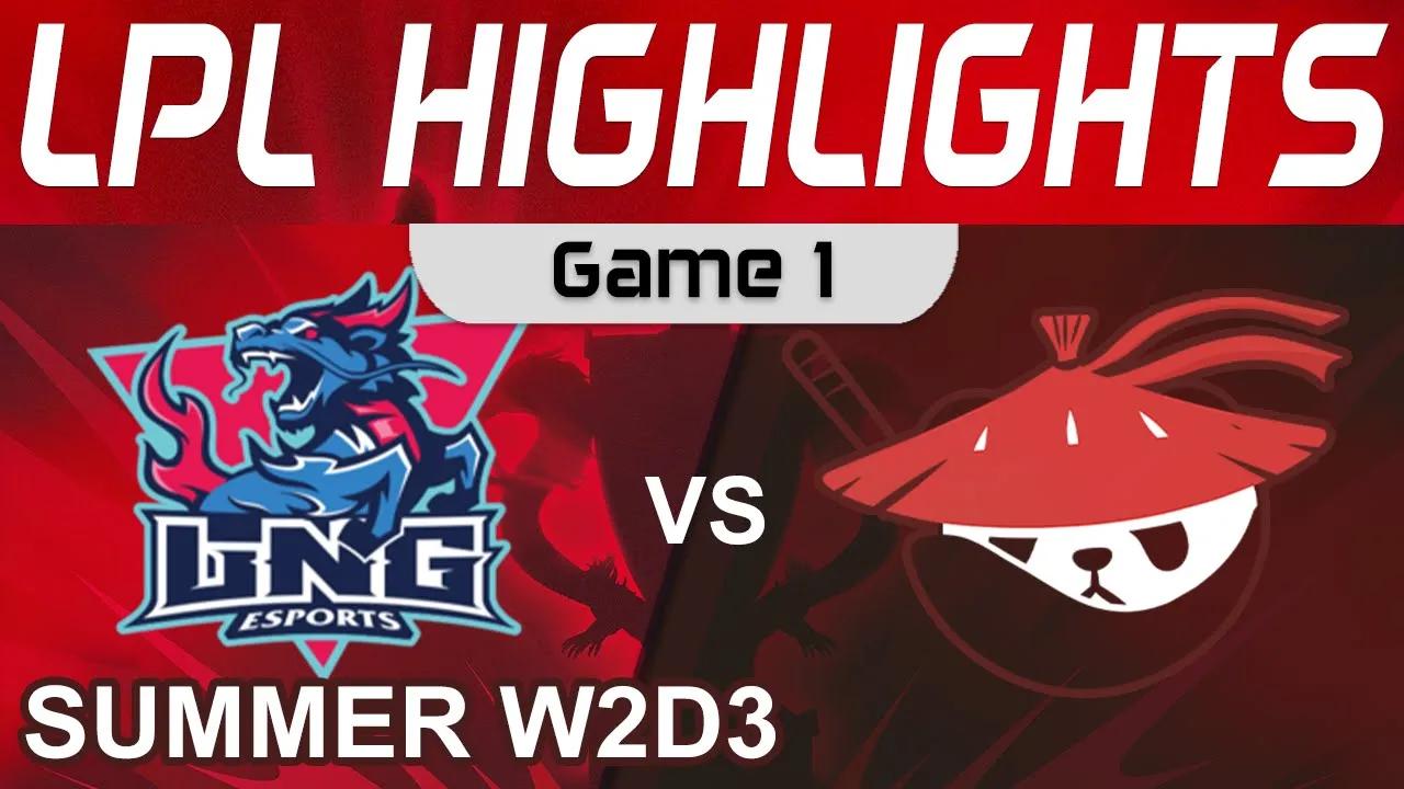 LNG vs AL Highlights Game 1 LPL Summer Season W2D3 2022 LNG Esports vs Anyone's Legend by Onivia thumbnail