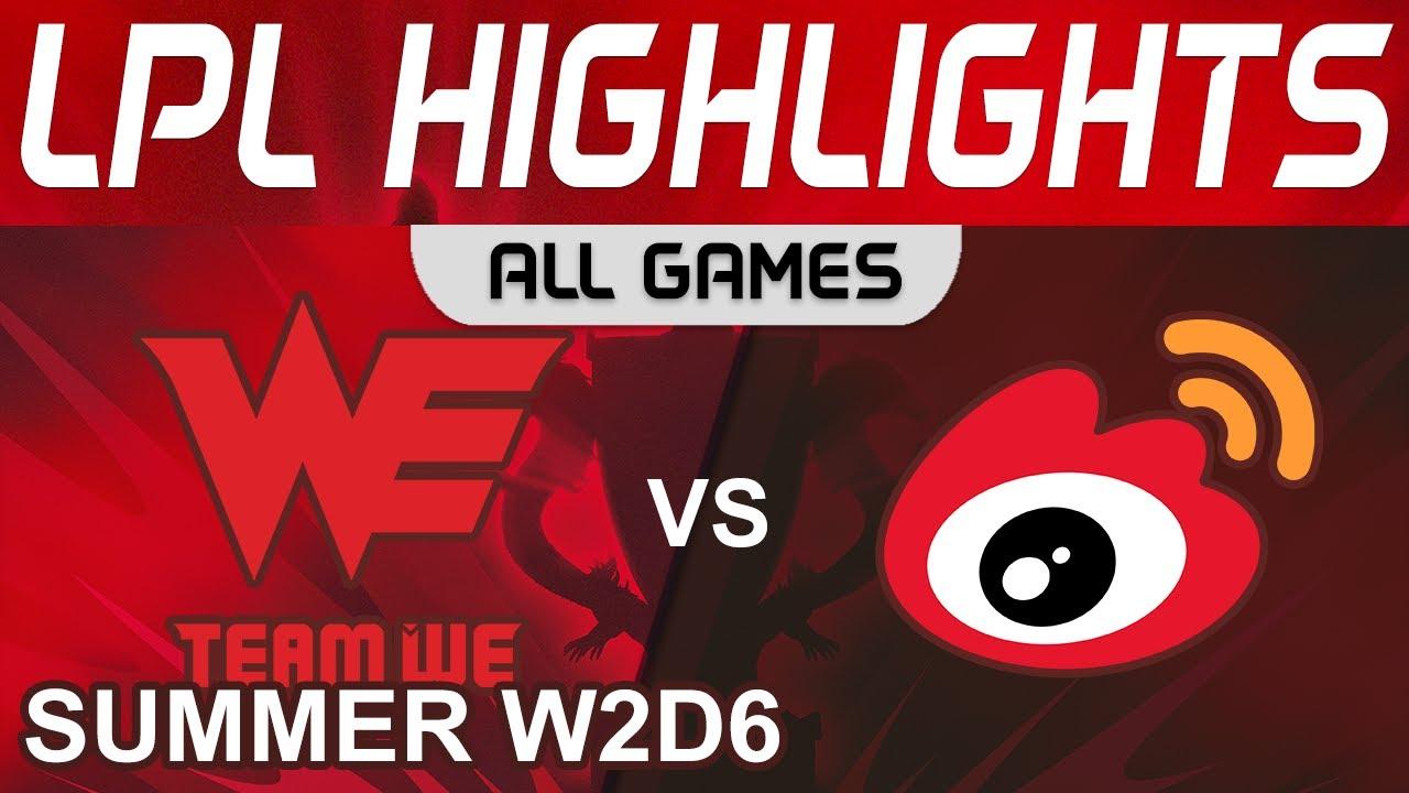 WE vs WBG Highlights ALL GAMES LPL Summer Season 2022 W2D6 Team WE vs Weibo Gaming by Onivia thumbnail