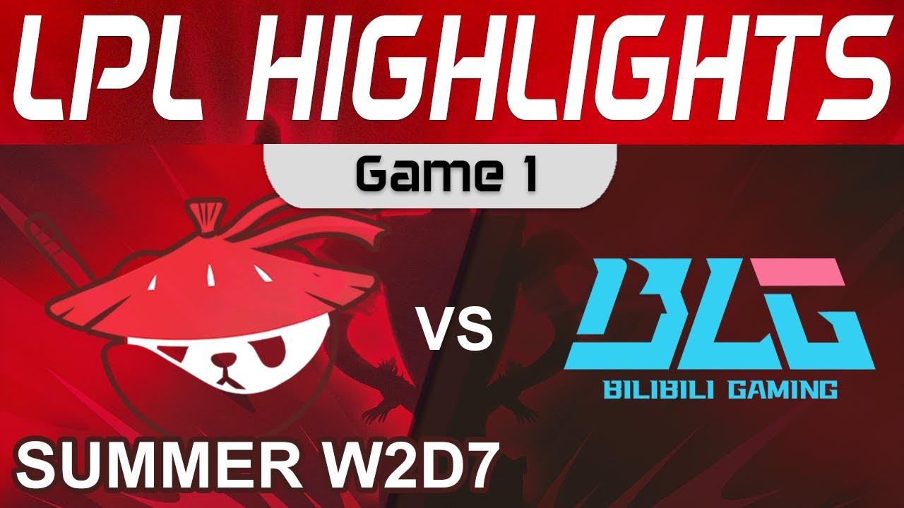 AL vs BLG Highlights Game 1 LPL Summer Season 2022 W2D7 Anyone's Legend vs Bilibili Gaming by Onivia thumbnail