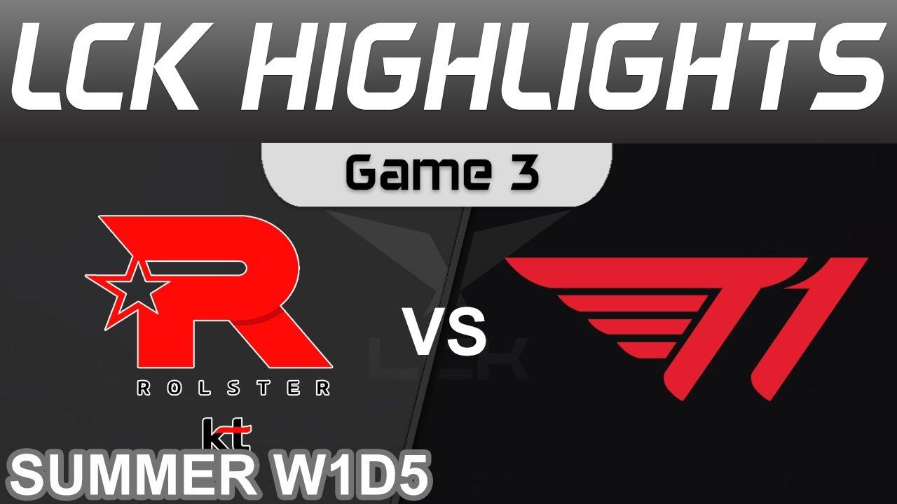 KT vs T1 Highlights Game 3 LCK Summer Season 2022 W1D5 KT Rolster vs T1 by Onivia thumbnail