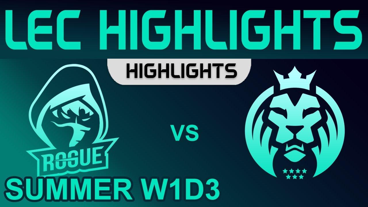 RGE vs MAD Highlights LEC Summer Season 2022 W1D3 Rogue vs MAD Lions by Onivia thumbnail