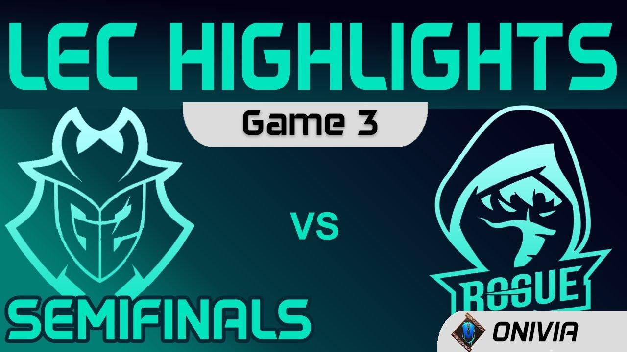 G2 vs RGE Highlights Game 3 Semifinals LEC Summer Playoffs 2020 G2 Esports vs Rogue by Onivia thumbnail