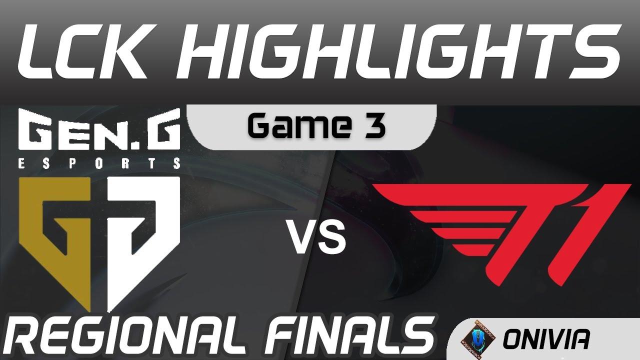 GEN vs T1 Highlights Game 3 Finals LCK Regional Finals 2020 Gen G vs T1 by Onivia thumbnail