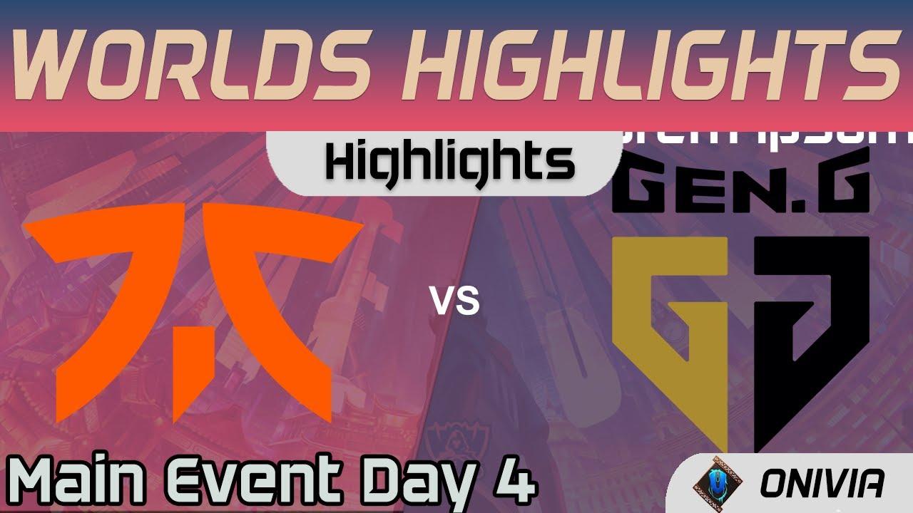 FNC vs GEN Highlights Day 4 Worlds 2020 Main Event Fnatic vs Gen G by Onivia thumbnail