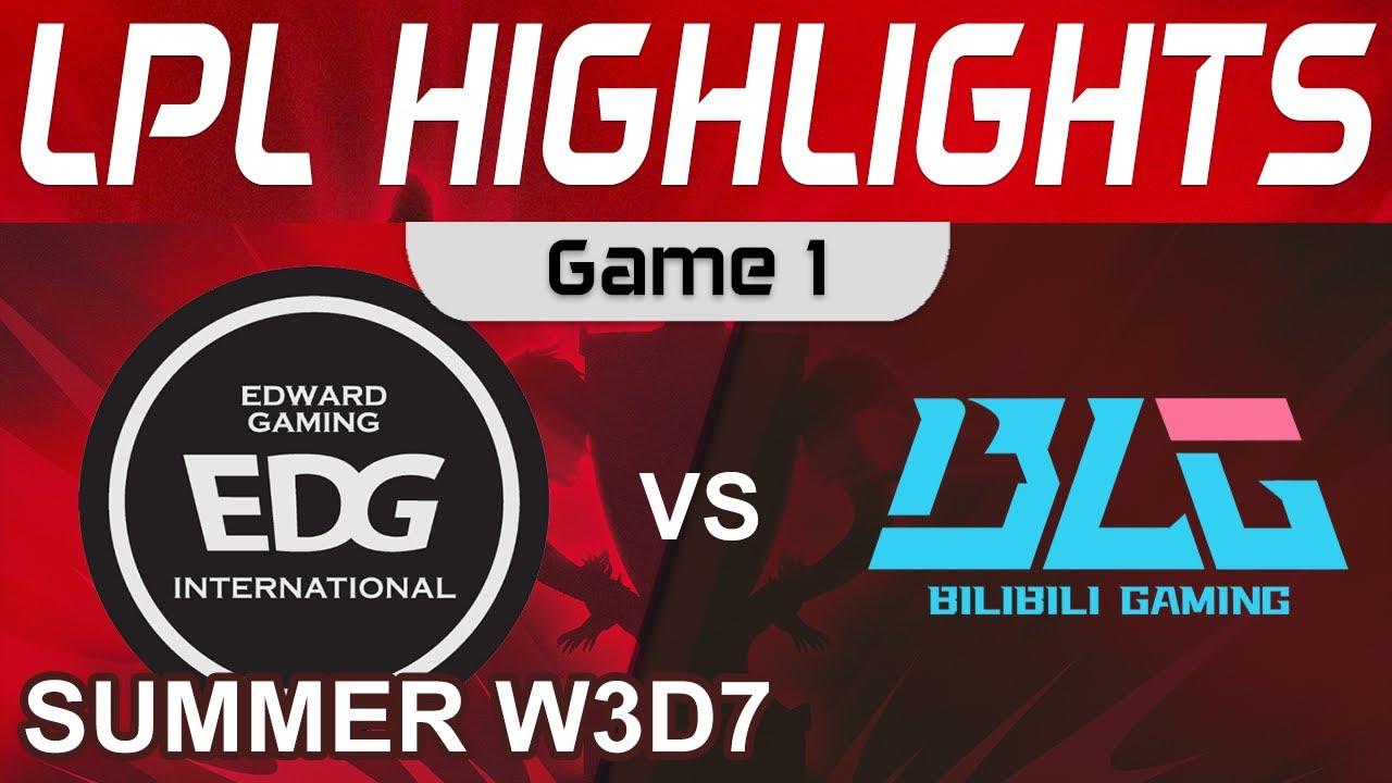 EDG vs BLG Highlights Game 1 LPL Summer Season 2022 W3D7 EDward Gaming vs Bilibili Gaming by Onivia thumbnail