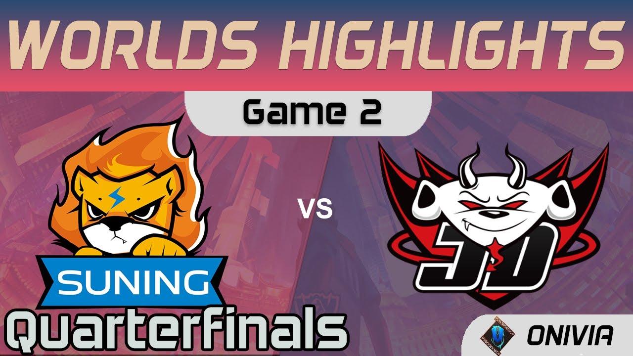 SN vs JDG Highlights Game 2 Quarterfinals Worlds 2020 Playoffs Suning vs JD Gaming by Onivia thumbnail