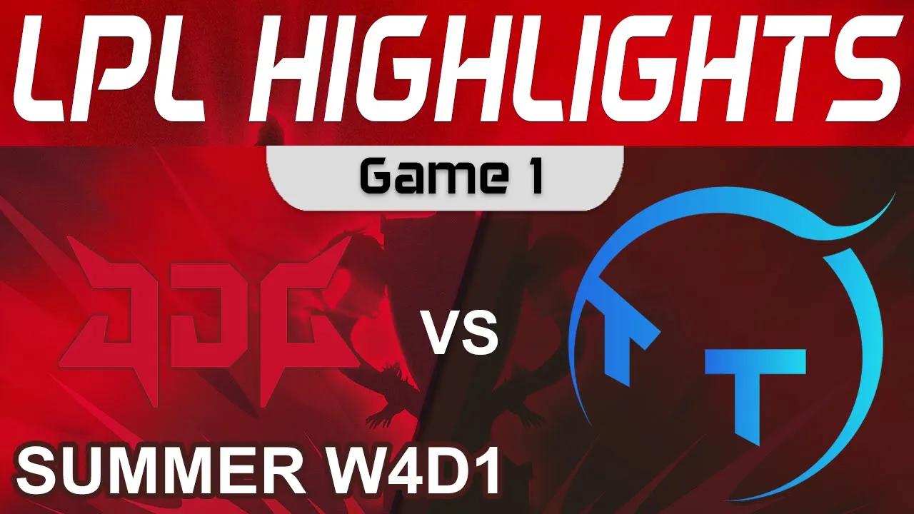 JDG vs TT Highlights Game 1 LPL Summer Season 2022 W4D1 JD Gaming vs ThunderTalk Gaming by Onivia thumbnail