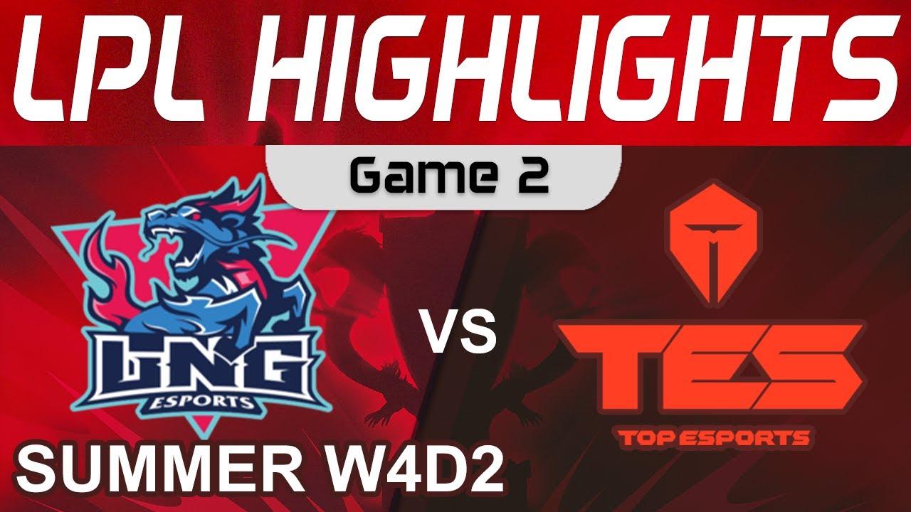 LNG vs TES Highlights Game 2 LPL Summer Season 2022 W4D2 LNG Esports vs Top Esports by Onivia thumbnail