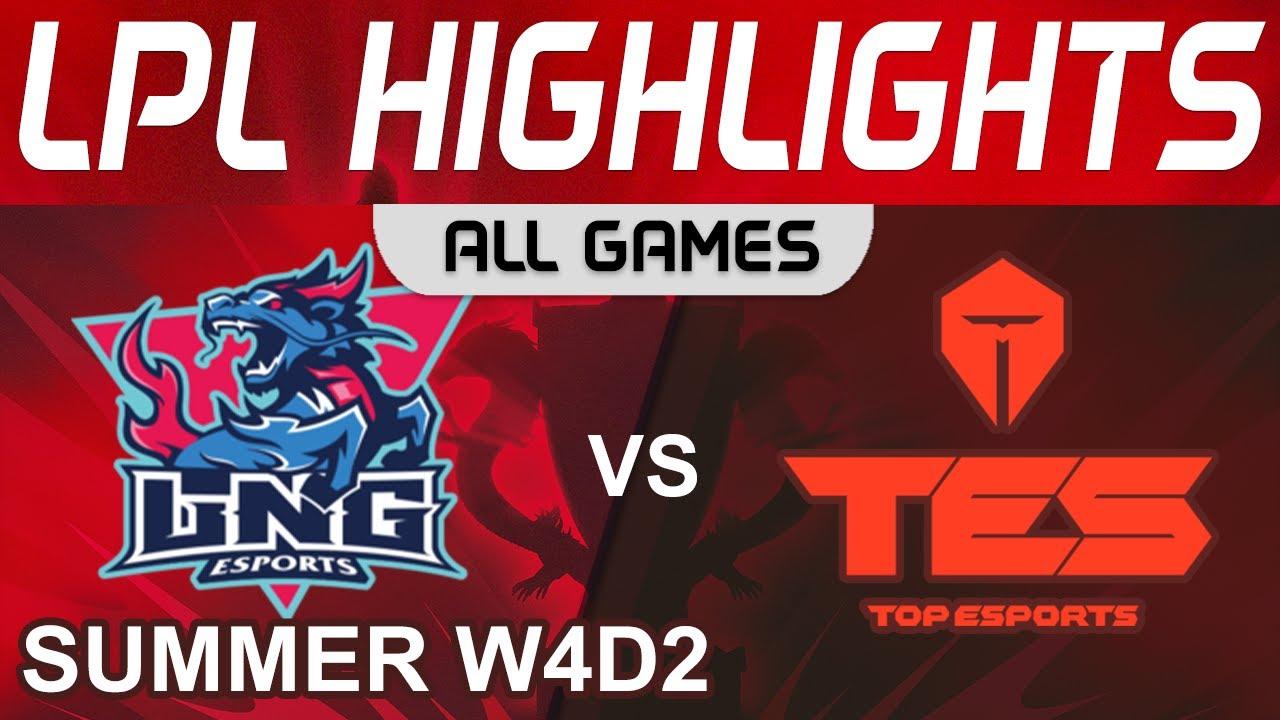 LNG vs TES Highlights ALL GAMES LPL Summer Season 2022 W4D2 LNG Esports vs Top Esports by Onivia thumbnail