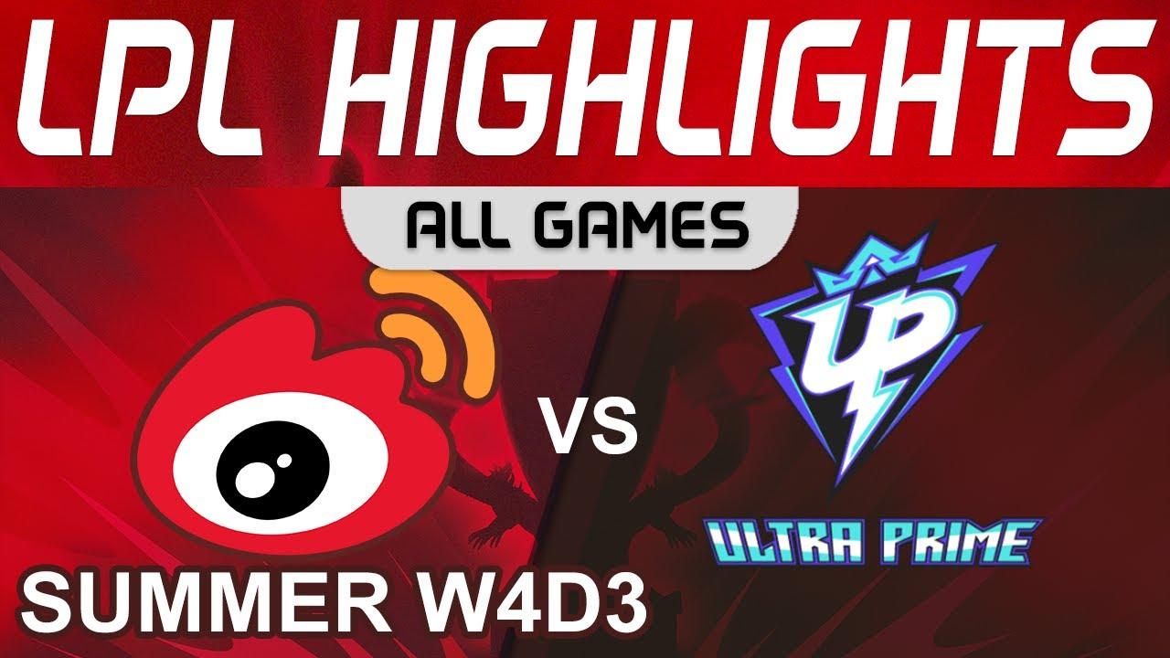 WBG vs UP Highlights ALL GAMES LPL Summer Season 2022 W4D3 Weibo Gaming vs Ultra Pime by Onivia thumbnail