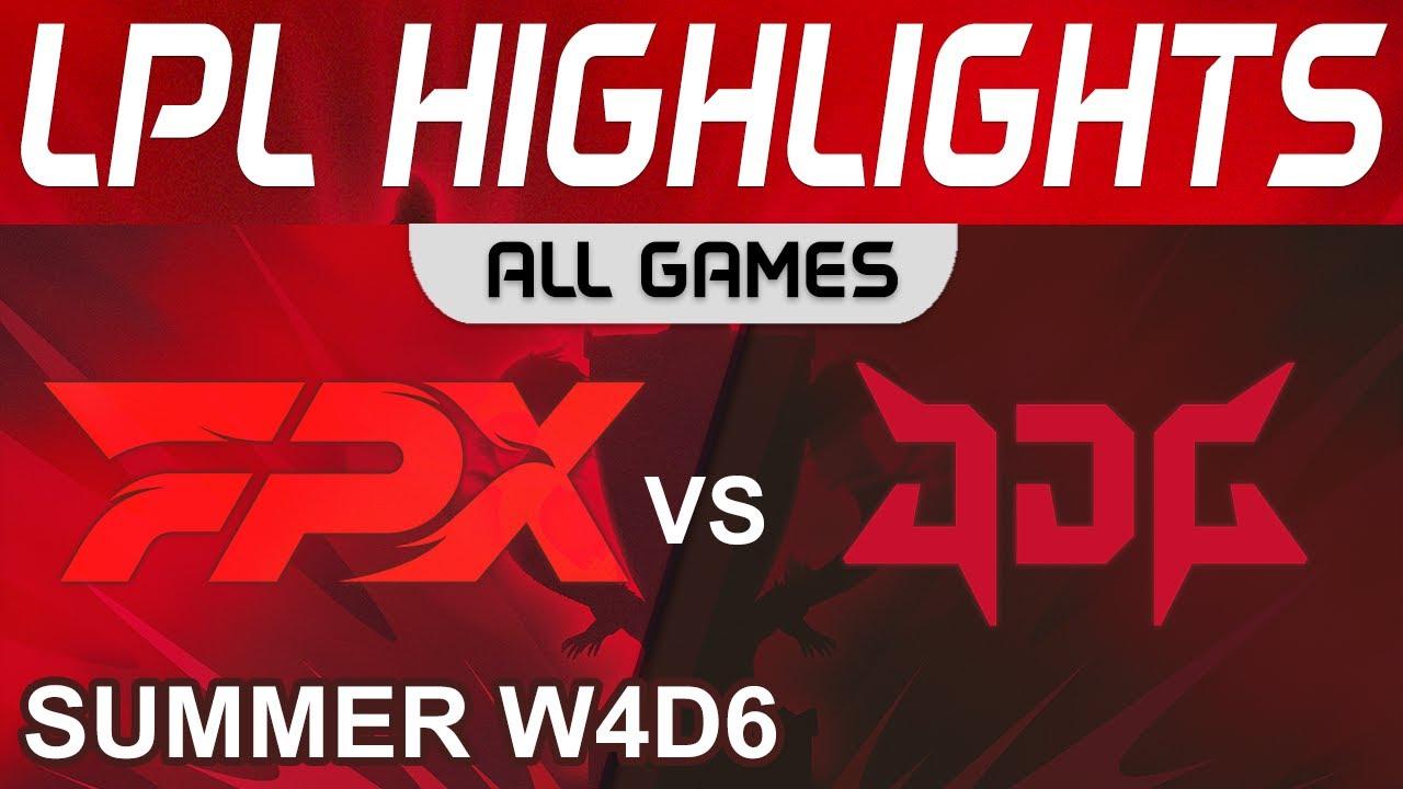 FPX vs JDG Highlights ALL GAMES LPL Summer Season 2022 W4D6 FunPlus Phoenix vs JD Gaming by Onivia thumbnail