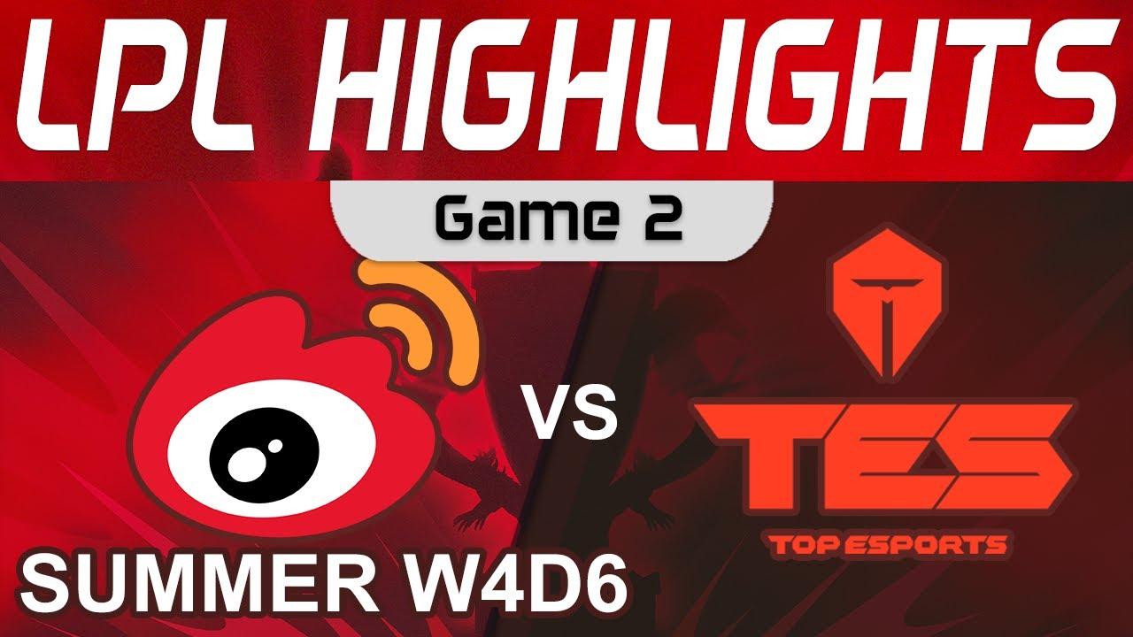 WBG vs TES Highlights Game 2 LPL Summer Season 2022 W4D6 Weibo Gaming vs Top Esports by Onivia thumbnail