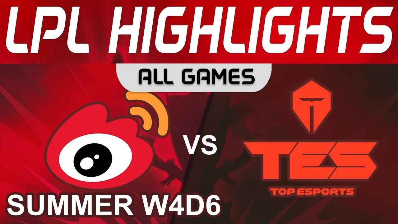 WBG vs TES Highlights ALL GAMES LPL Summer Season 2022 W4D6 Weibo Gaming vs Top Esports by Onivia thumbnail