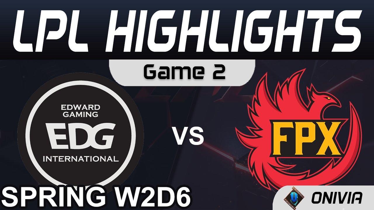 EDG vs FPX Highlights Game 2 LPL Spring Season 2021 W2D6 EDward Gaming vs FunPlus Phoenix Onivia thumbnail