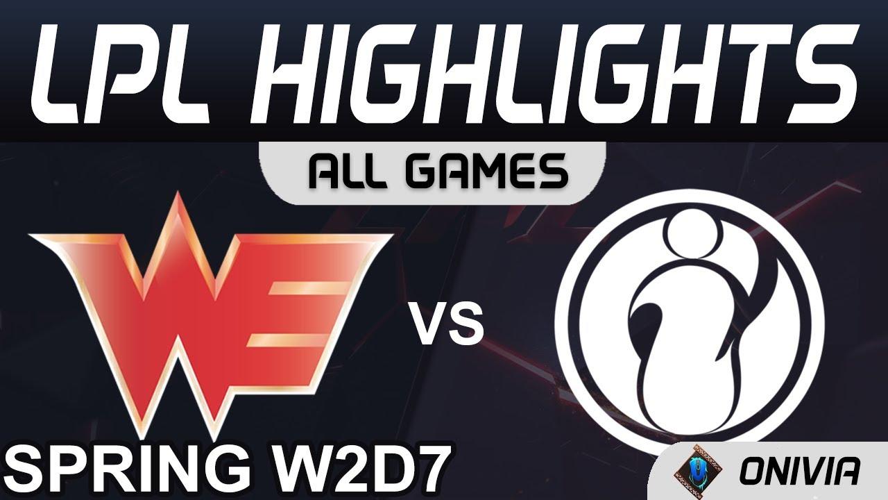 WE vs IG Highlights ALL GAMES LPL Spring Season 2021 W2D7 Team WE vs Invictus Gaming Onivia thumbnail