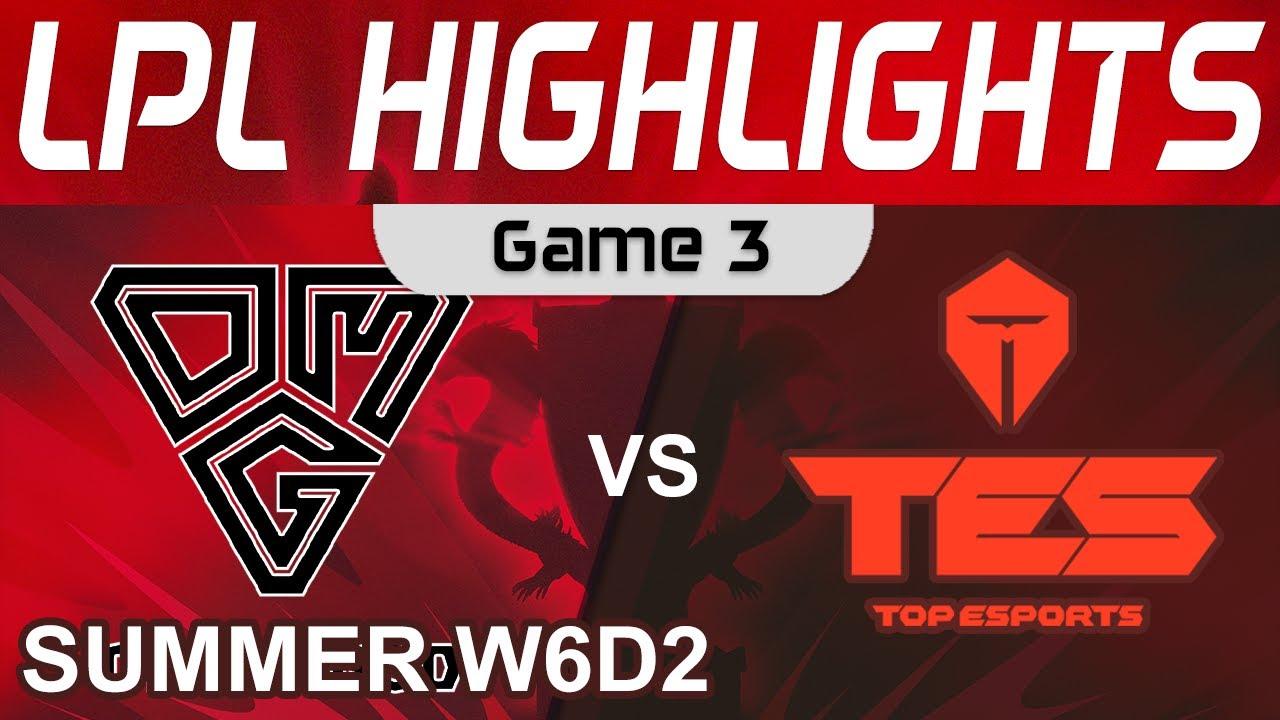 OMG vs TES Highlights Game 3 LPL Summer Season 2022 W6D2 Oh My God vs Top Esports by Onivia thumbnail