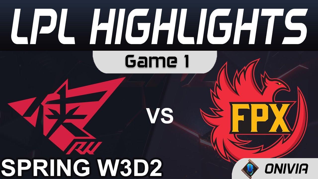 RW vs FPX Highlights Game 1 LPL Spring Season 2021 W3D2 Rogue Warriors vs FunPlus Phoenix by Onivia thumbnail