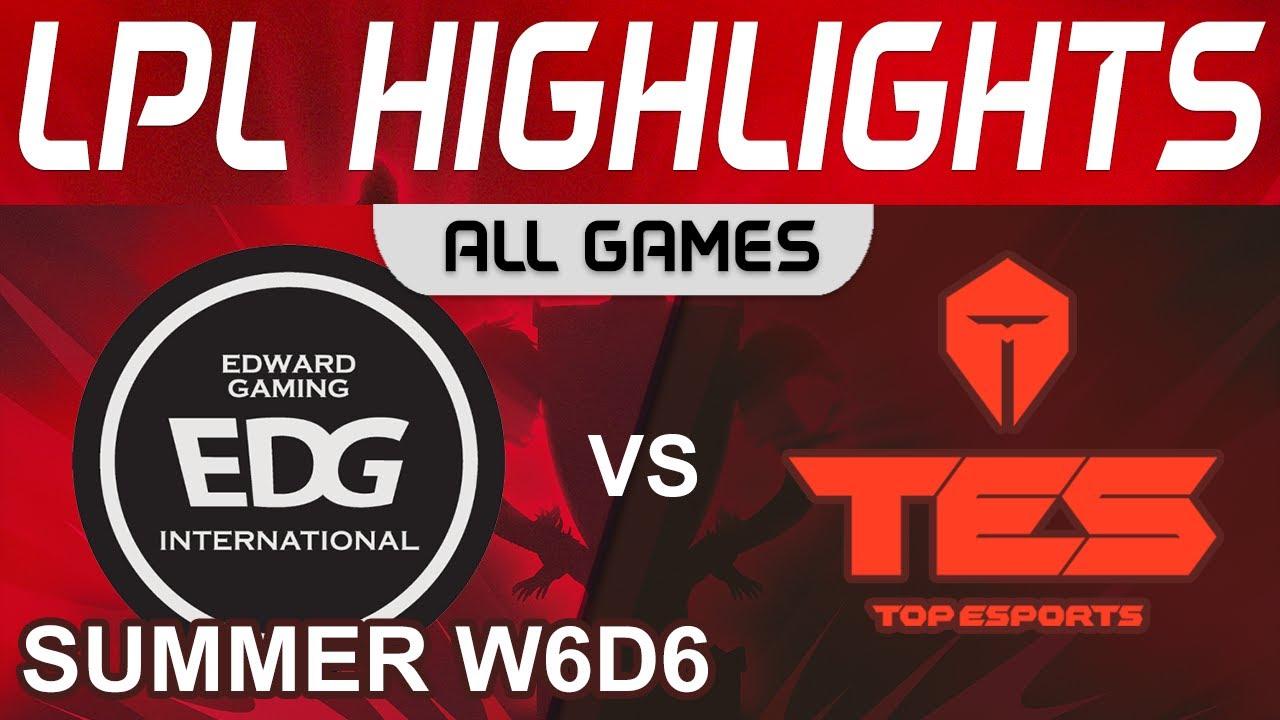 EDG vs TES Highlights ALL GAMES LPL Summer Season 2022 W6D6 EDward Gaming vs Top Esports by Onivia thumbnail