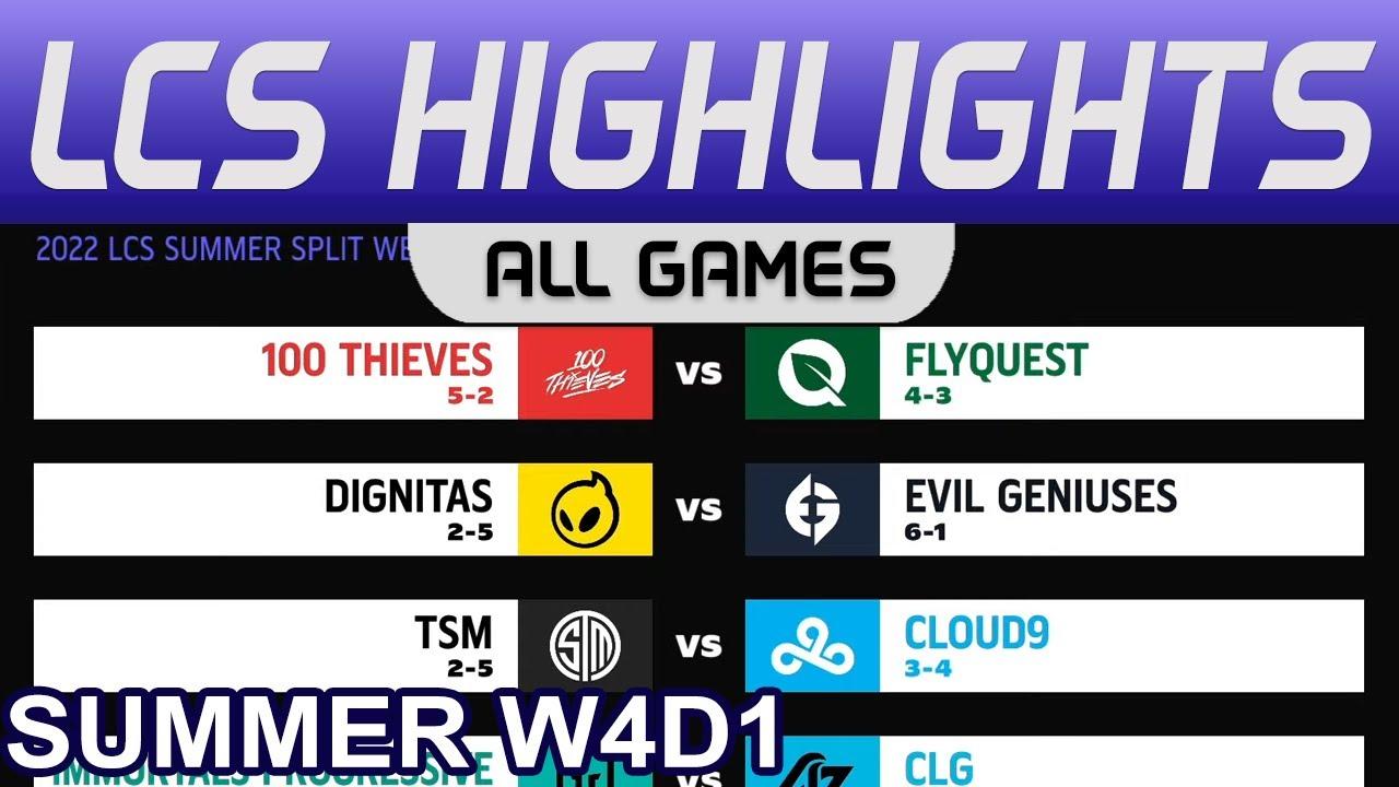 LCS Highlights Week4 Day1 LCS Summer 2022 All Games By Onivia thumbnail