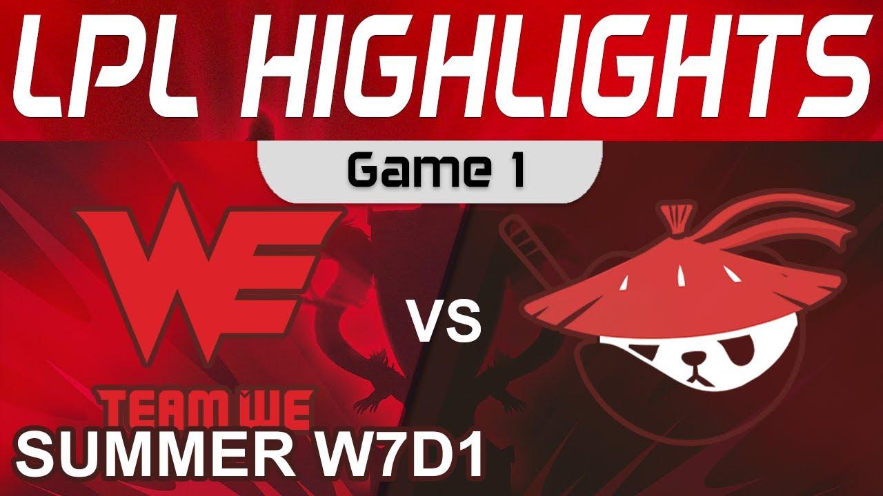 WE vs AL Highlights Game 1 LPL Summer Season 2022 W7D1 Team WE vs Anyone's Legend by Onivia thumbnail