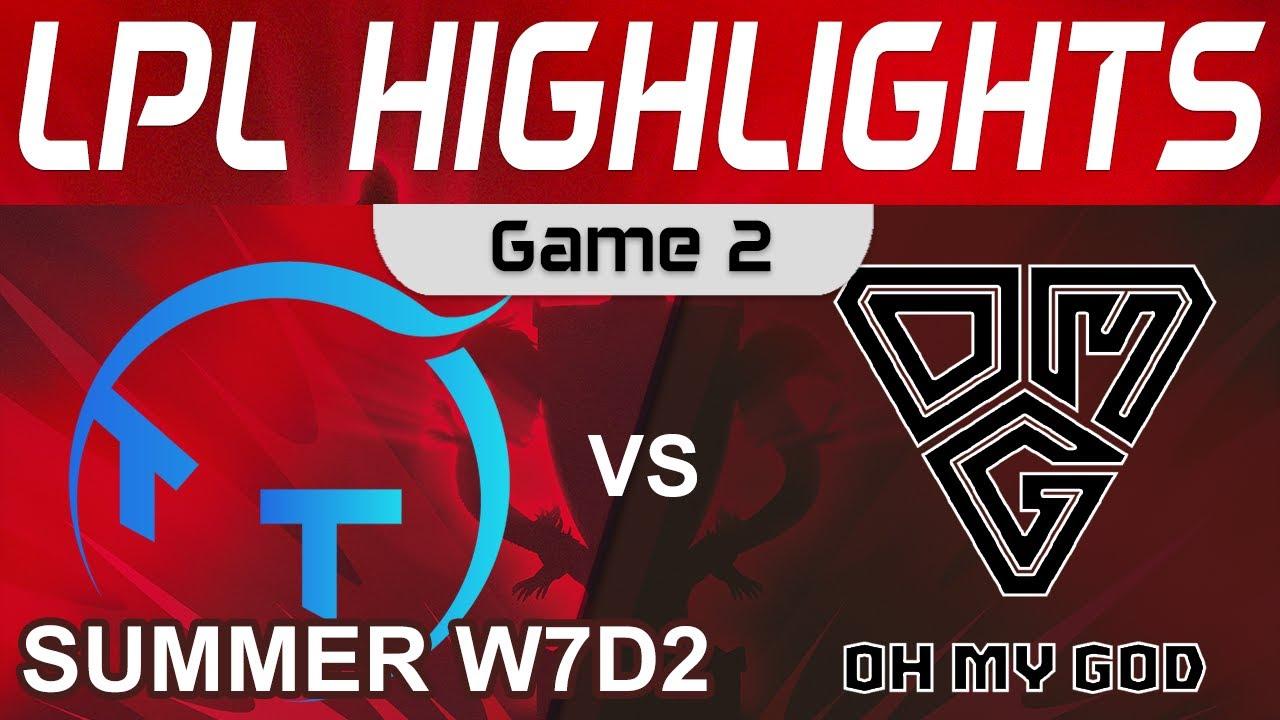 TT vs OMG Highlights Game 2 LPL Summer Season 2022 W7D2 ThunderTalk Gaming vs Oh My God by Onivia thumbnail