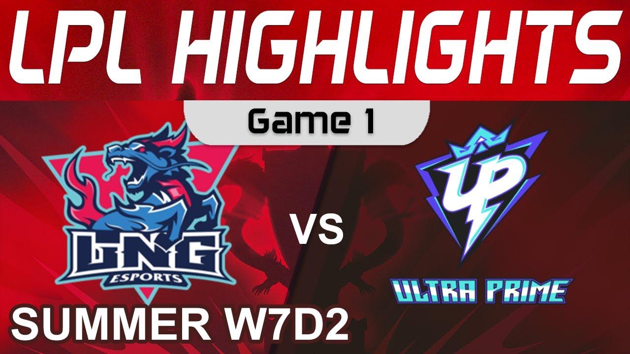 LNG vs UP Highlights Game 1 LPL Summer Season 2022 W7D2 LNG Esports vs Ultra Prime by Onivia thumbnail