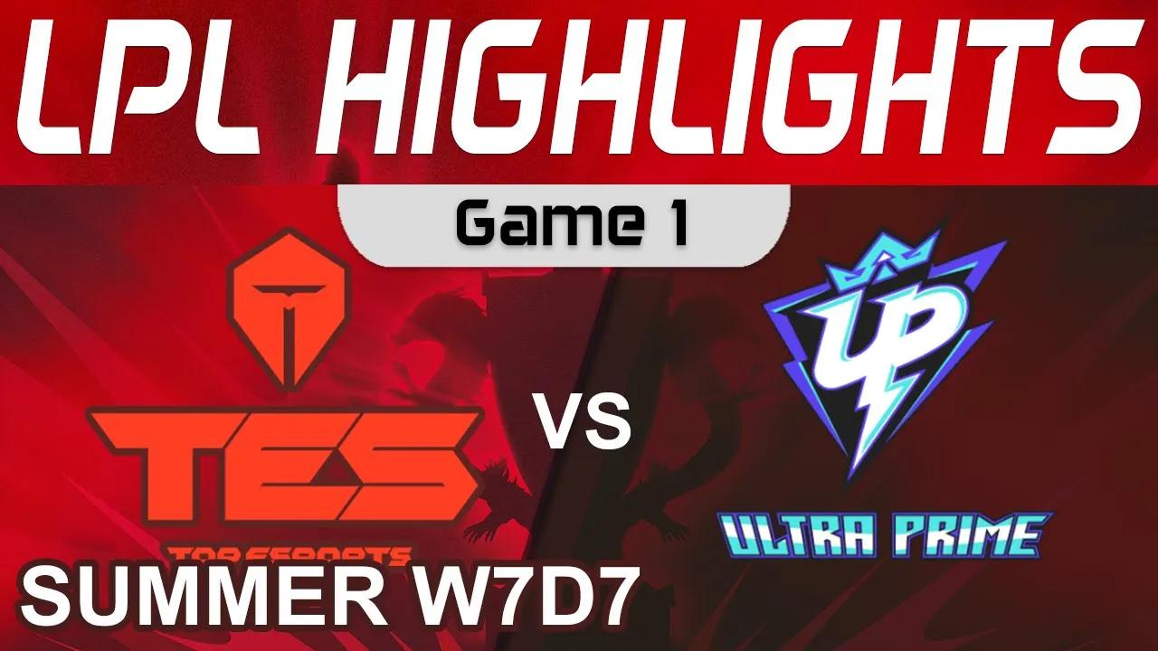 TES vs UP Highlights Game 1 LPL Summer Season 2022 W7D7 Top Esports vs Ultra Prime by Onivia thumbnail