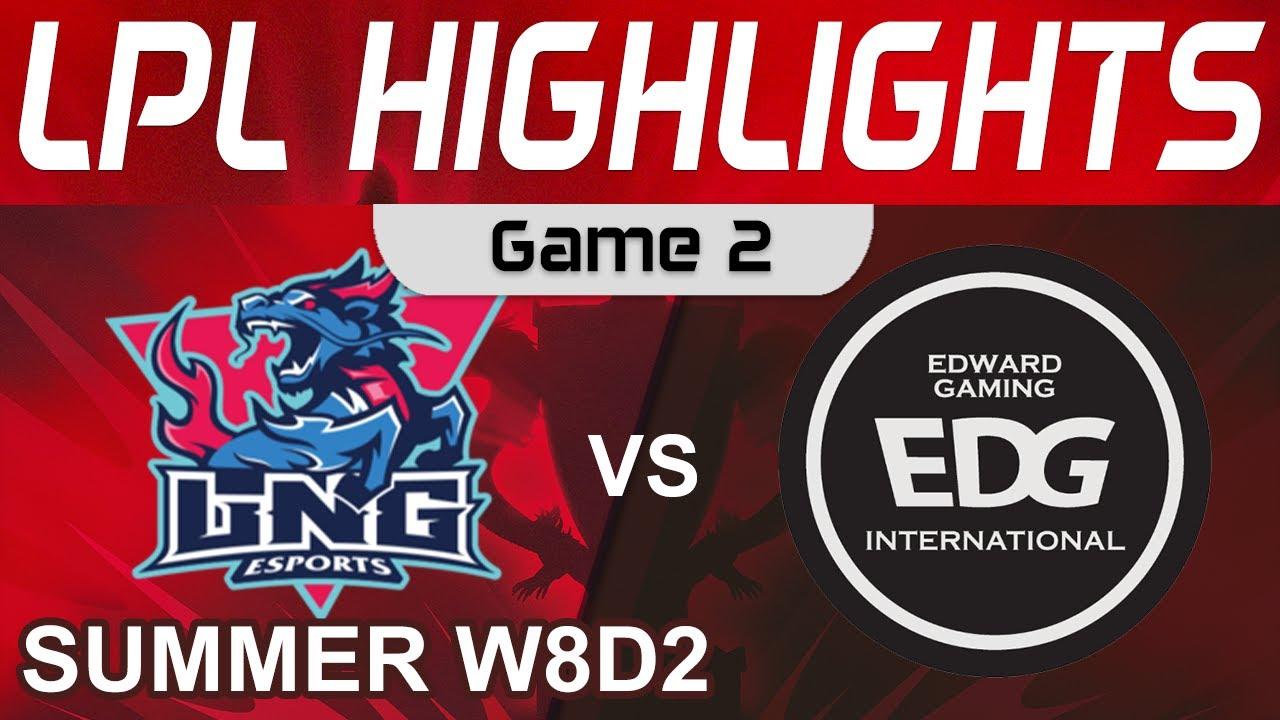 LNG vs EDG Highlights Game 2 LPL Summer Season 2022 W8D2 LNG Esports vs EDward Gaming by Onivia thumbnail