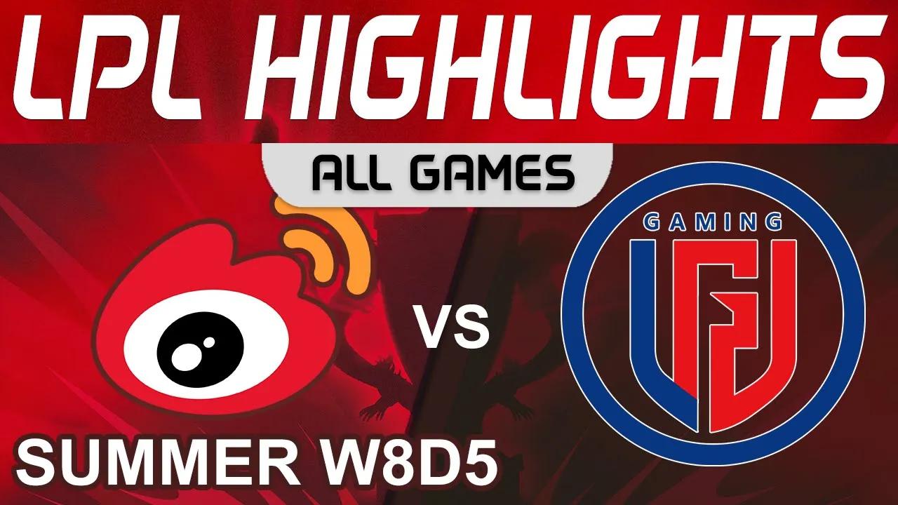 WBG vs LGD Highlights ALL GAMES LPL Summer Season 2022 W8D5 Weibo Gaming vs LGD Gaming by Onivia thumbnail