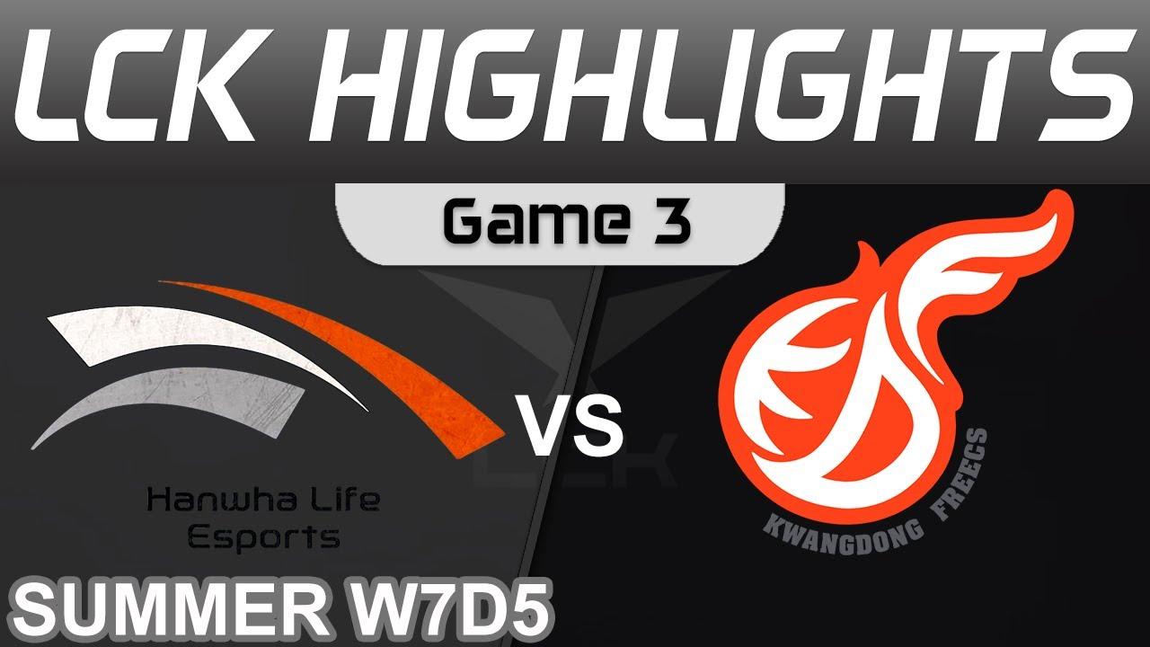 HLE vs KDF Highlights Game 3 LCK Summer Season 2022 W7D5 Hanwha Life Esports vs Kwangdong Freecs by thumbnail