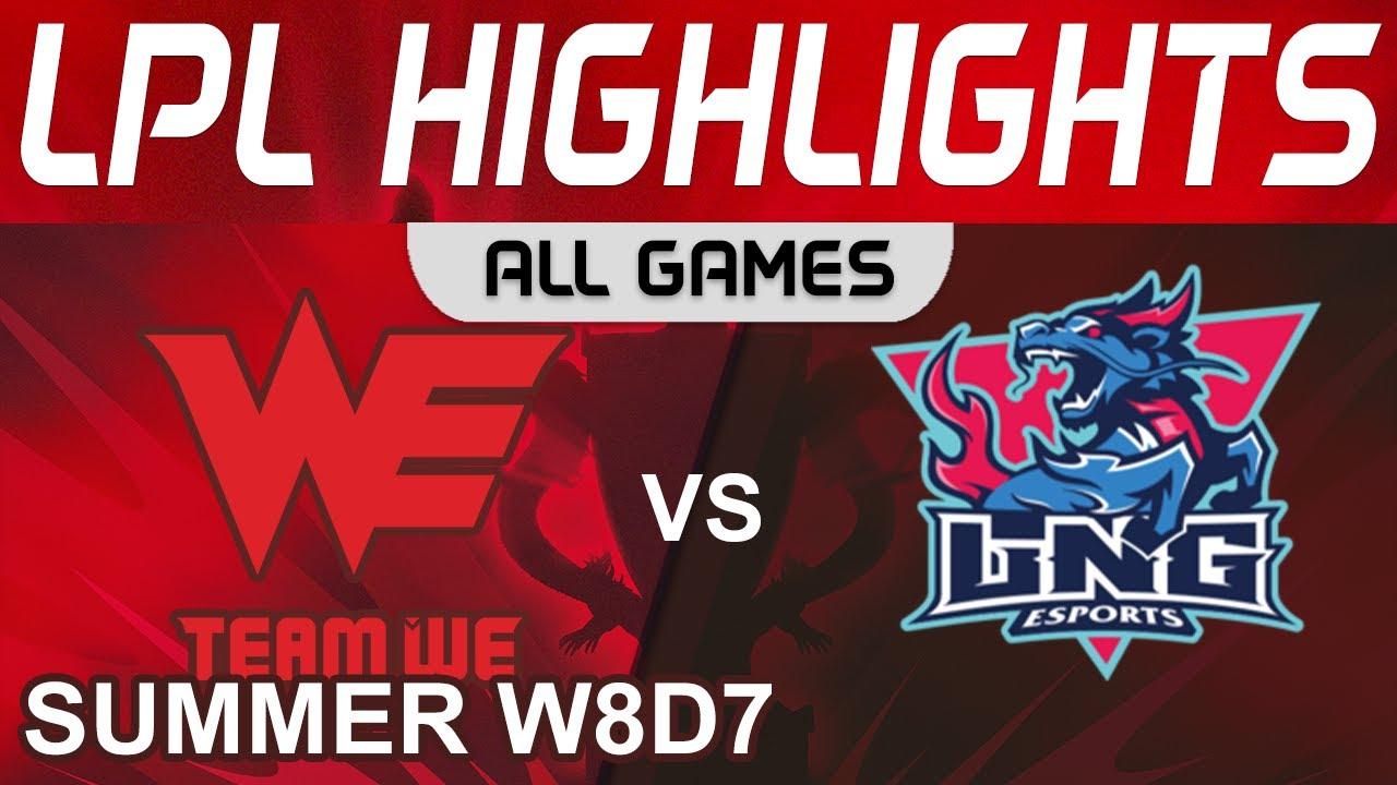 WE vs LNG Highlights ALL GAMES LPL Summer Season 2022 W8D7 Team WE vs LNG Esports by Onivia thumbnail