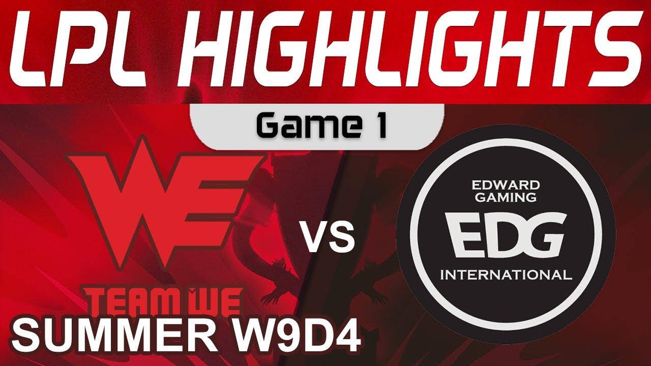 WE vs EDG Highlights Game 1 LPL Summer Season 2022 W9D4 Team WE vs EDward Gaming by Onivia thumbnail