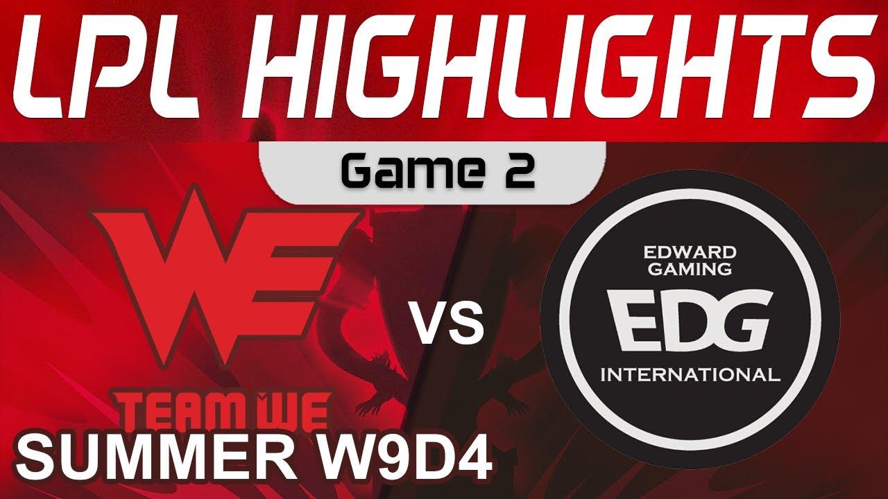 WE vs EDG Highlights Game 2 LPL Summer Season 2022 W9D4 Team WE vs EDward Gaming by Onivia thumbnail