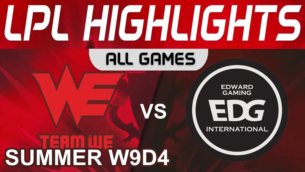 WE vs EDG Highlights ALL GAMES LPL Summer Season 2022 W9D4 Team WE vs EDward Gaming by Onivia thumbnail