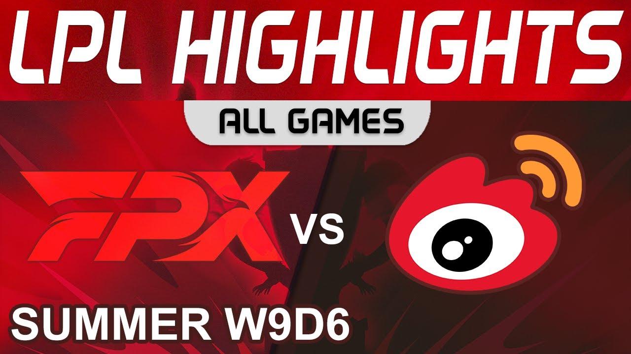 FPX vs WBG Highlights ALL GAMES LPL Summer Season 2022 W9D6 FunPlus Phoenix vs Weibo Gaming by Onivi thumbnail