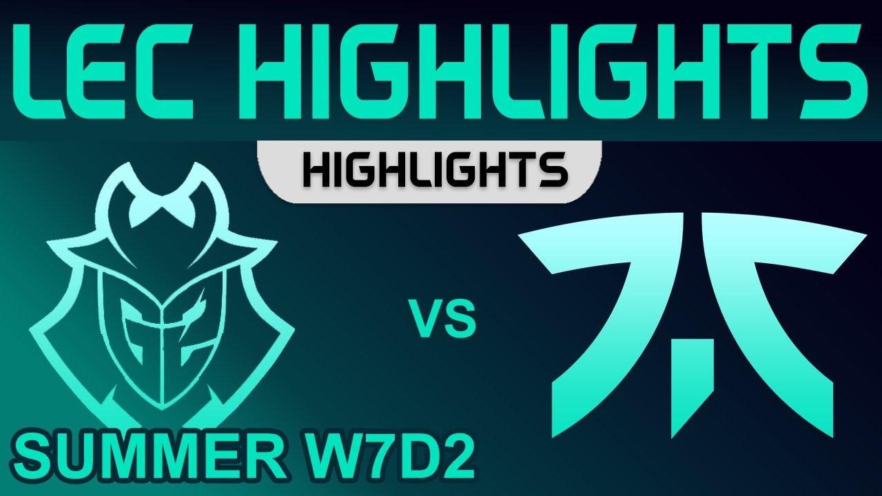 G2 vs FNC Highlights LEC Summer Season 2022 W7D2 G2 Esports vs Fnatic by Onivia thumbnail