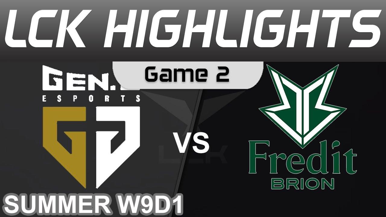 GEN vs BRO Highlights Game 2 LCK Summer Season 2022 W9D1 Gen G vs Fredit BRION by Onivia thumbnail