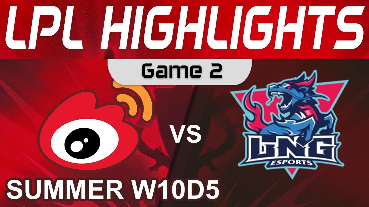 WBG vs LNG Highlights Game 2 LPL Summer Season 2022 W10D5 Weibo Gaming vs LNG Esports by Onivia thumbnail