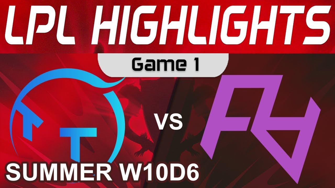 TT vs RA Highlights Game 1 LPL Summer Season 2022 W10D6 ThunderTalk Gaming vs Rare Atom by Onivia thumbnail