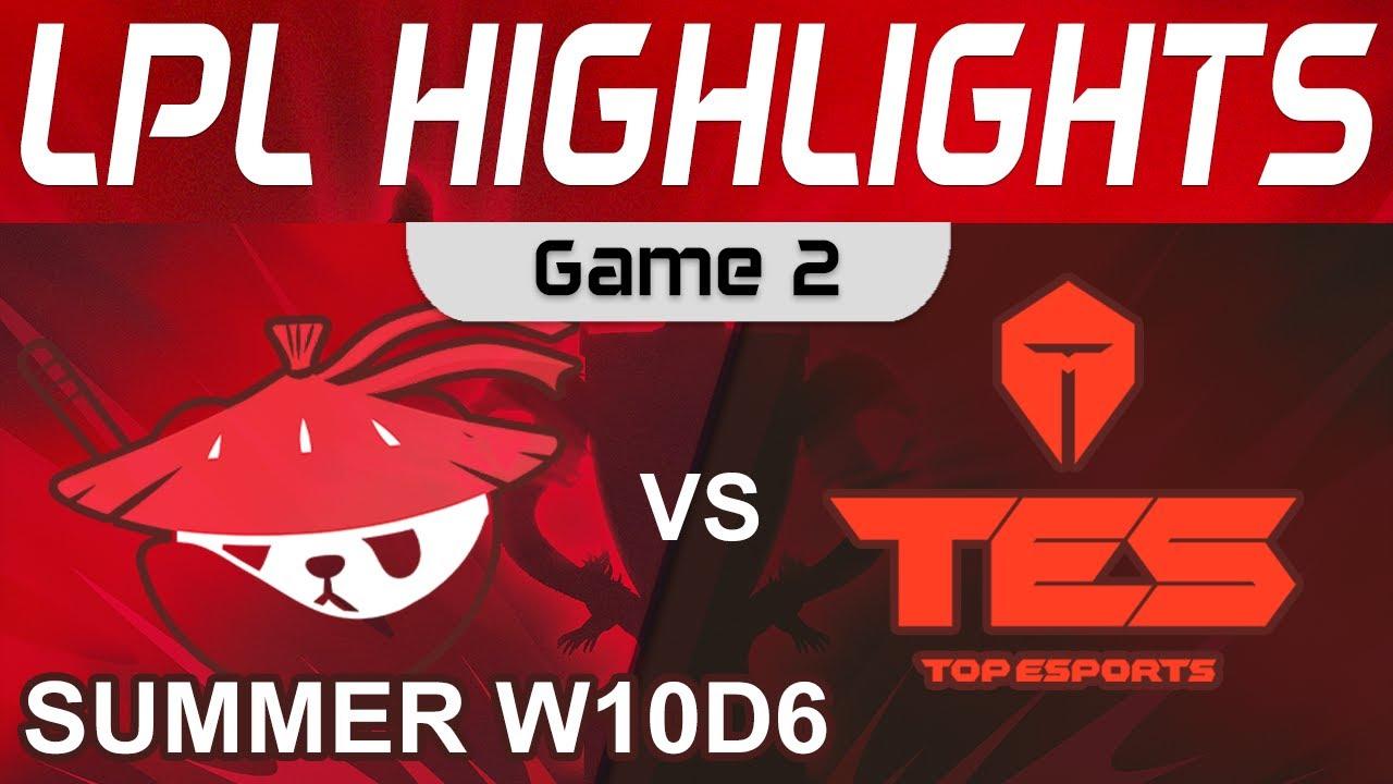 AL vs TES Highlights Game 2 LPL Summer Season 2022 W10D6 Anyone's Legend vs Top Esports by Onivia thumbnail