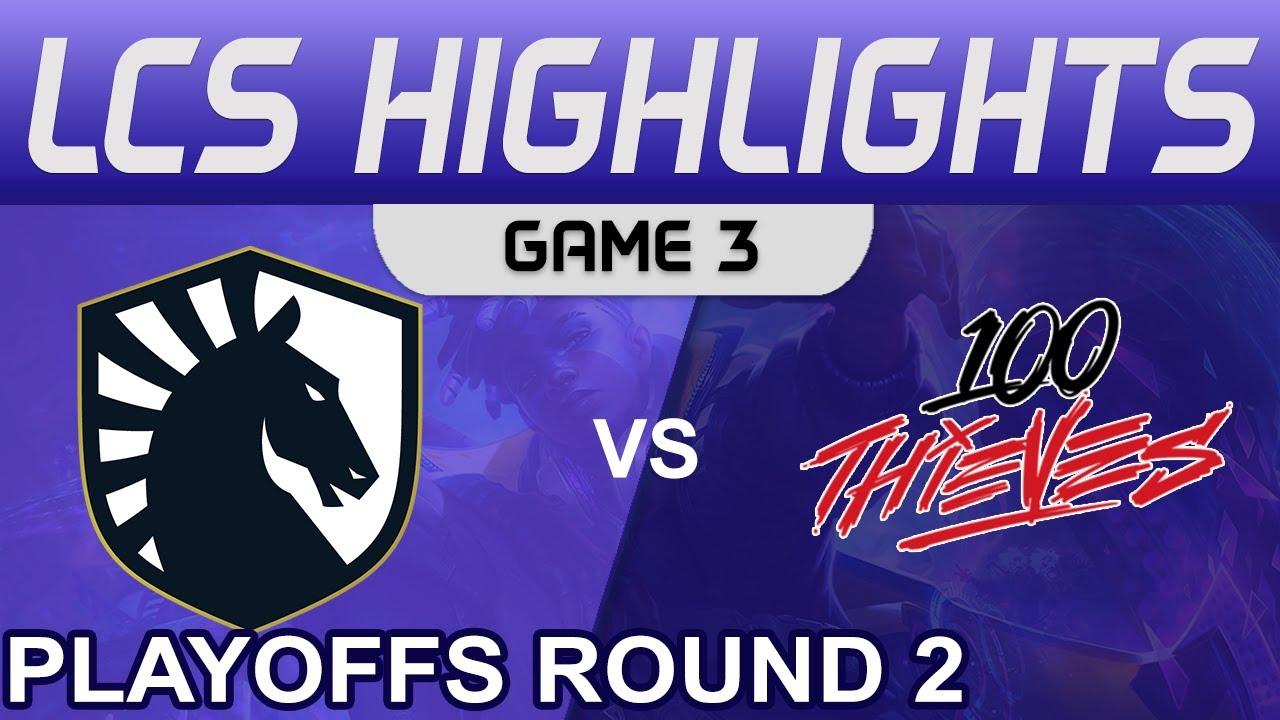 TL vs 100 Highlights Game 3 Playoffs Round 2 LCS Summer 2022 Team Liquid vs 100 Thieves by Onivia thumbnail