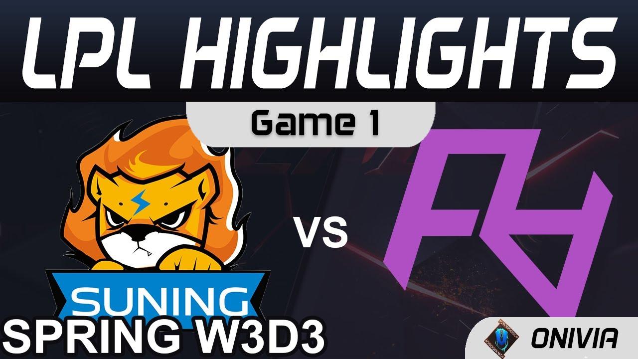 SN vs RA Highlights Game 1 LPL Spring Season 2021 W3D3 Suning vs Rare Atom Onivia thumbnail