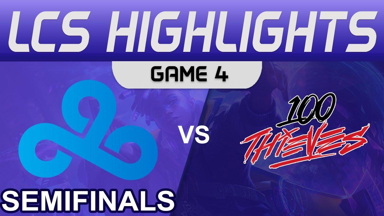 C9 vs 100 Highlights Game 4 Playoffs Semifinals LCS Summer 2022 Cloud9 vs 100 Thieves by Onivia thumbnail