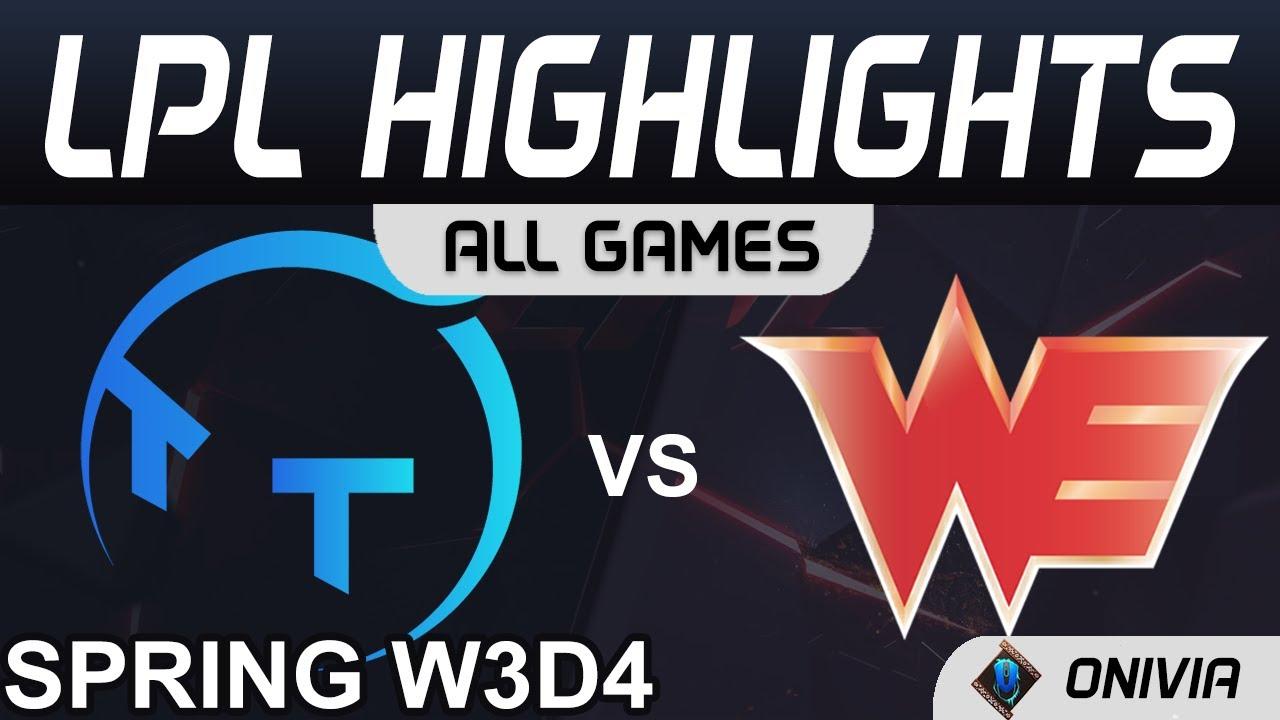 TT vs WE Highlights ALL GAMES LPL Spring Season 2021 W3D4 ThunderTalk Gaming vs Team WE Onivia thumbnail