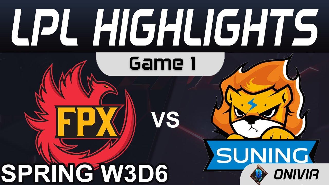 FPX vs SN Highlights Game 1 LPL Spring Season 2021 W3D6 FunPlus Phoenix vs Suning by Onivia thumbnail