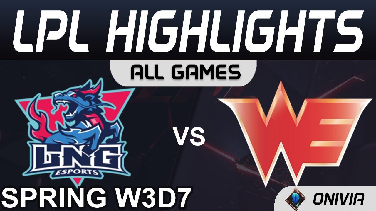 LNG vs WE Highlights ALL GAMES LPL Spring Season 2021 W3D7 LNG Esports vs Team WE by Onivia thumbnail