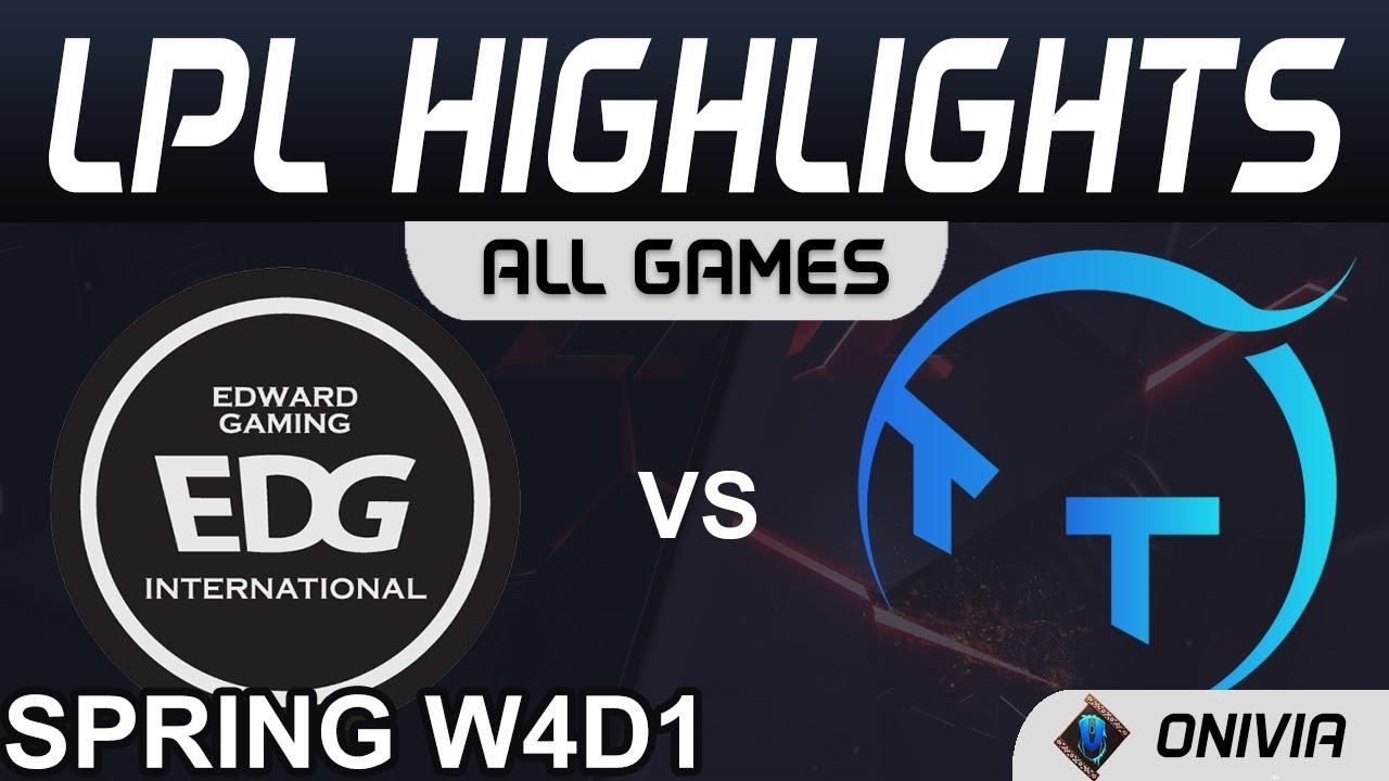 EDG vs TT Highlights ALL GAMES LPL Spring Season 2021 W4D1 EDward Gaming vs ThunderTalk Gaming by On thumbnail