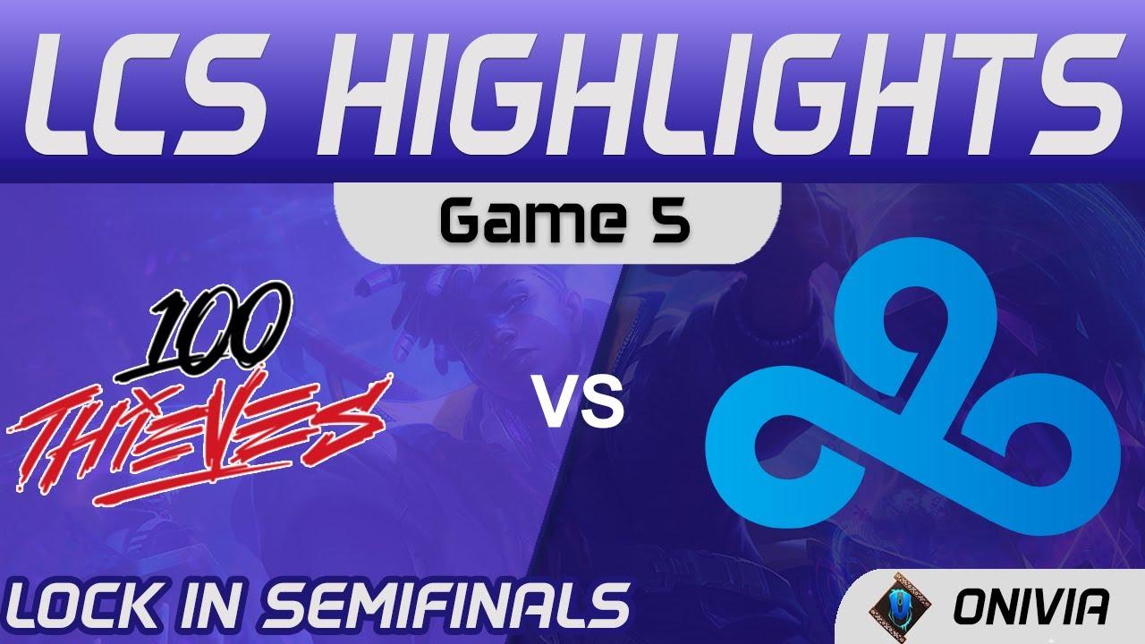 100 vs C9 Highlights Game 5 LCS Lock In Semifinals 2021 100 Thieves vs Cloud9 by Onivia thumbnail