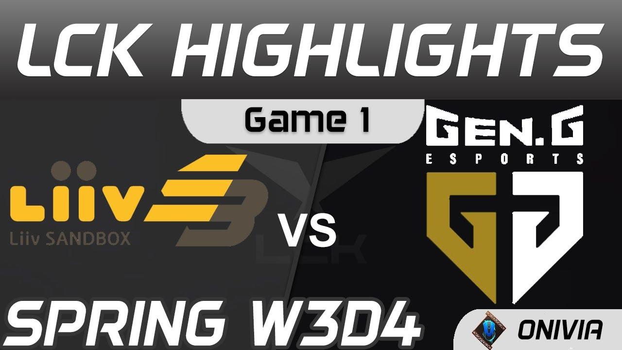 LSB vs GEN Highlights Game 1 Spring Season 2021 W3D4 Liiv SANDBOXN vs Gen G by Onivia thumbnail