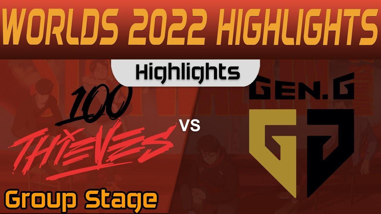 100 vs GEN Highlights Group Stage Worlds 2022 100 Thieves vs Gen G by Onivia thumbnail